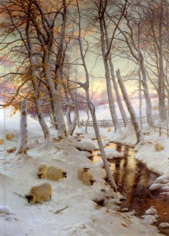 Joseph Farquharson, On a clear eve, when the November sky grew red