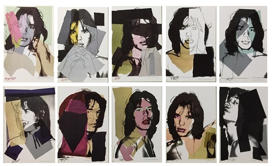 Mick Jagger Announcement Cards (complete set of 10 cards) by Andy ...