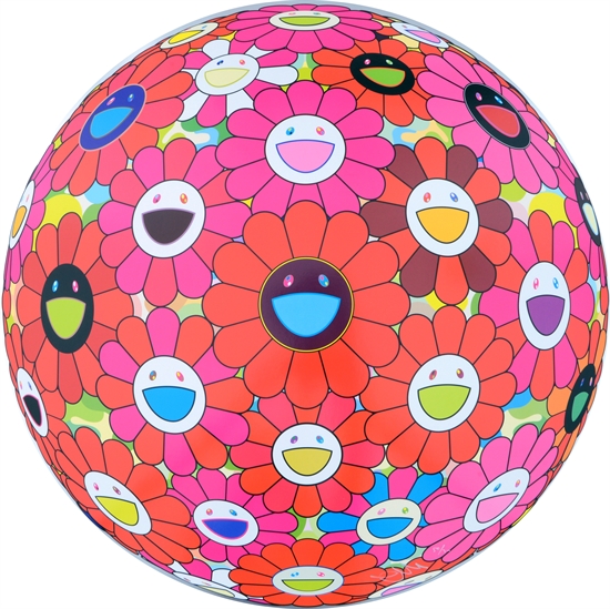 Flowerball (3D) - Red, Pink, Blue by Takashi Murakami on artnet Auctions