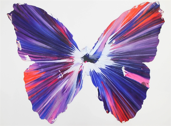 Butterfly Spin Painting (Created at Damien Hirst Spin Workshop) by