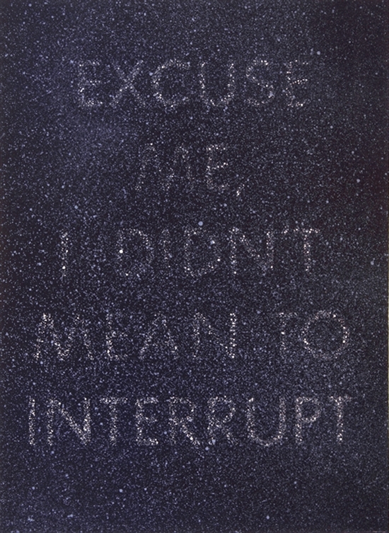 Excuse Me, I Didn't Mean to Interrupt by Ed Ruscha on Auctions