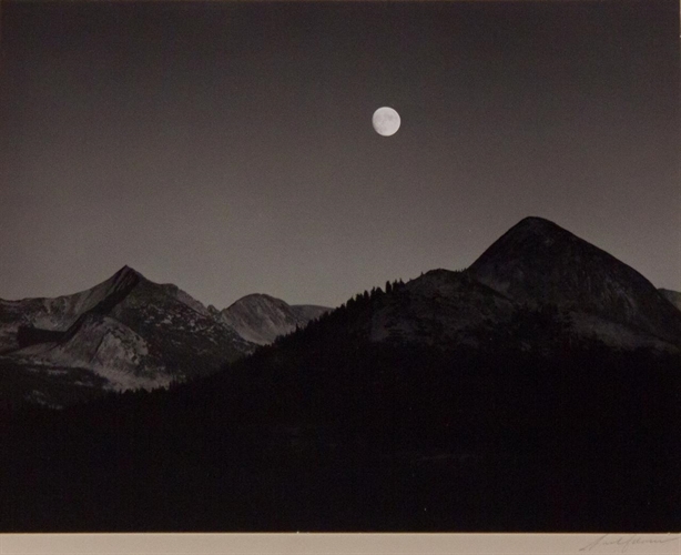Moonrise from Glacier Point, Yosemite National Park by Ansel Adams on ...
