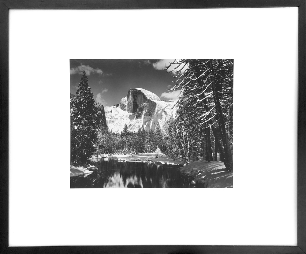 Half Dome, Merced River, Winter by Ansel Adams on artnet Auctions