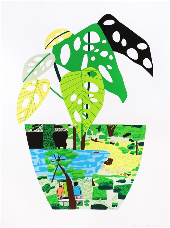 landscape pot with plant by jonas wood on artnet auctions