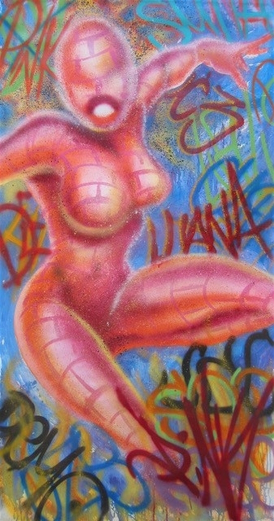 Brick Lady  in Spray Paint by Lady  Pink  on artnet Auctions