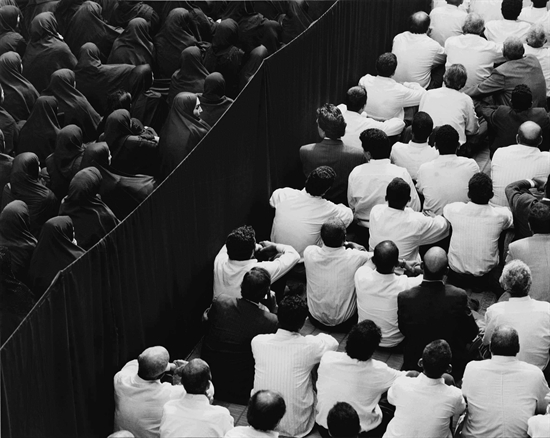 Fervor series (Crowd from Back, close up) by Shirin Neshat