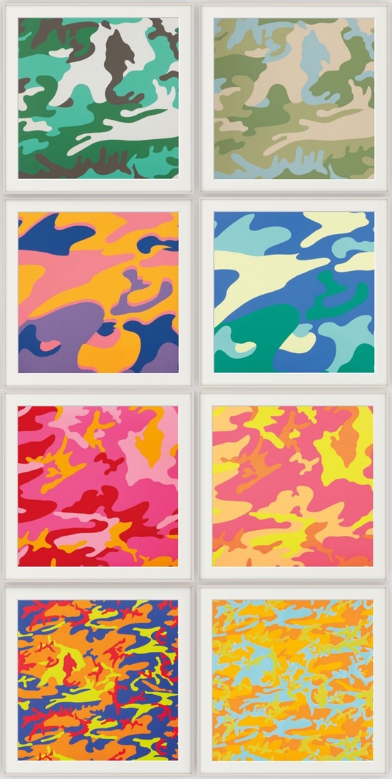 Camouflage (complete set of 8 works) by Andy Warhol