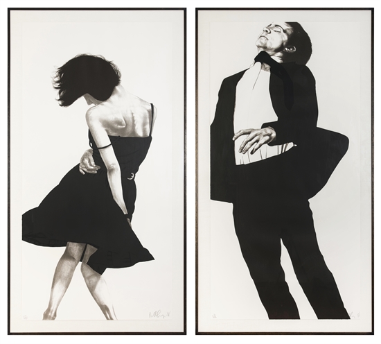 Meryl and Jonathan (complete set of 2 works from Men in the Cities) by Robert Longo