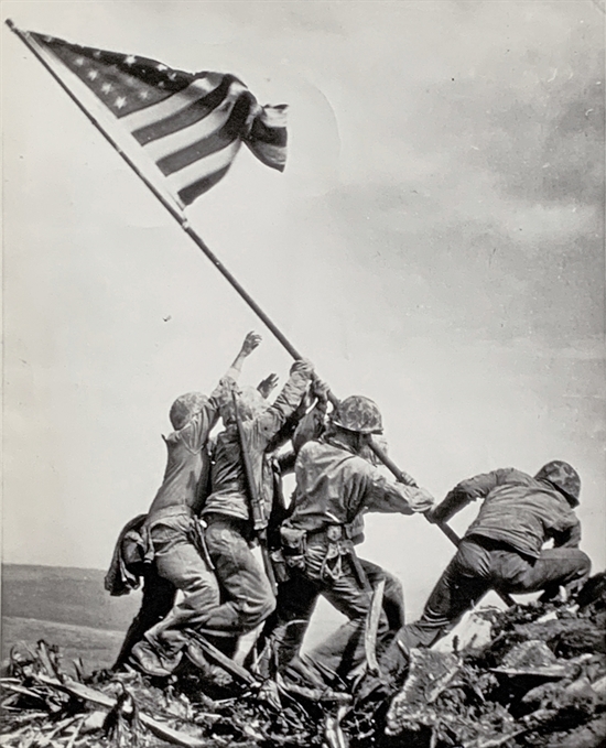 Raising The Flag On Mount Suribachi, Iwo Jima By Joe Rosenthal On 