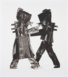 Two Miyake Warriors by Irving Penn