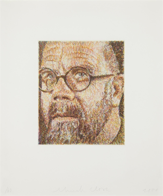 Self-Portrait/Scribble/Etching by Chuck Close on artnet Auctions