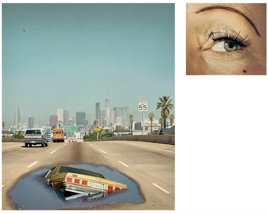 2 pm, Interstate 110 and Eye #6 (Sinkhole) from Compulsion by Alex Prager