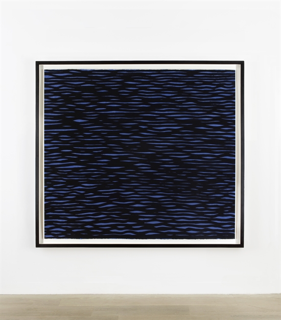 Horizontal Lines, Black on Color by Sol LeWitt