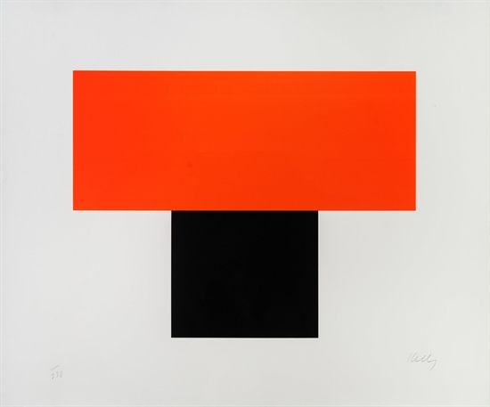 Red-Orange over Black by Ellsworth Kelly