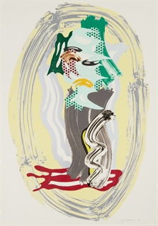 Green Face (from Brushstroke Figures Series) by Roy Lichtenstein