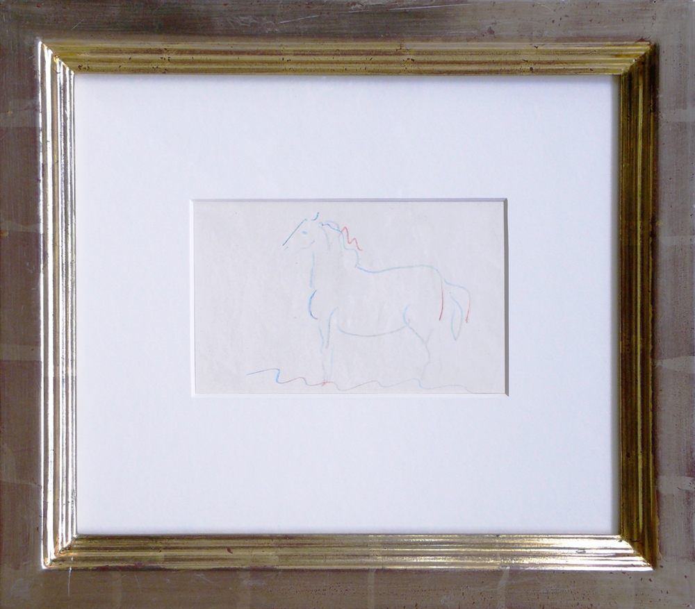 Ane/Cheval (Donkey / Horse) double-sided drawing by Pablo Picasso on ...