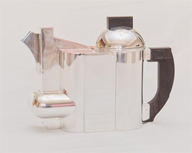 A Constructivist Silver Teapot by Kazimir Malevich on