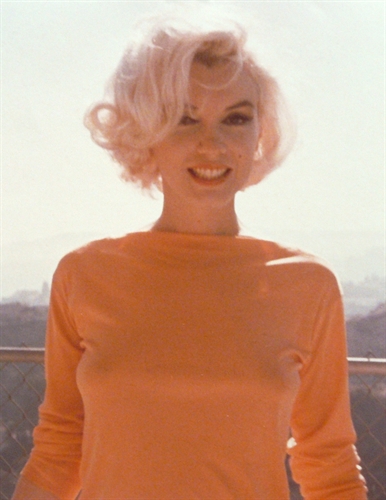 Marilyn Monroe In Orange Pucci Holding Glass By George Barris On Artnet Auctions 8559