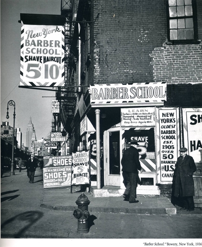 Barber school, Bowery, N.Y.C. by John Gutmann on artnet Auctions