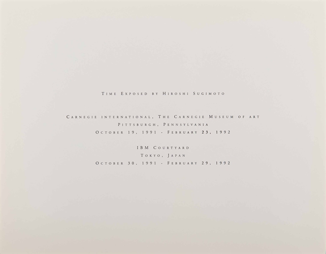 Hiroshi Sugimoto：TIME EXPOSED】著作直筆サイン美本