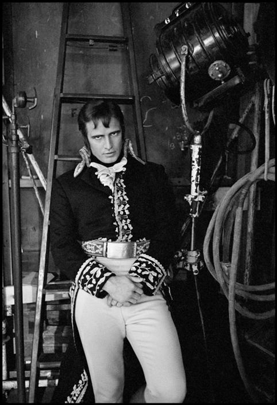 Marlon Brando as Napoleon during the filming of "Desiree" by Dennis