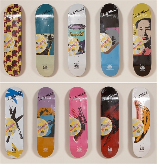 Skateboards- set of 10 by Andy Warhol on artnet Auctions