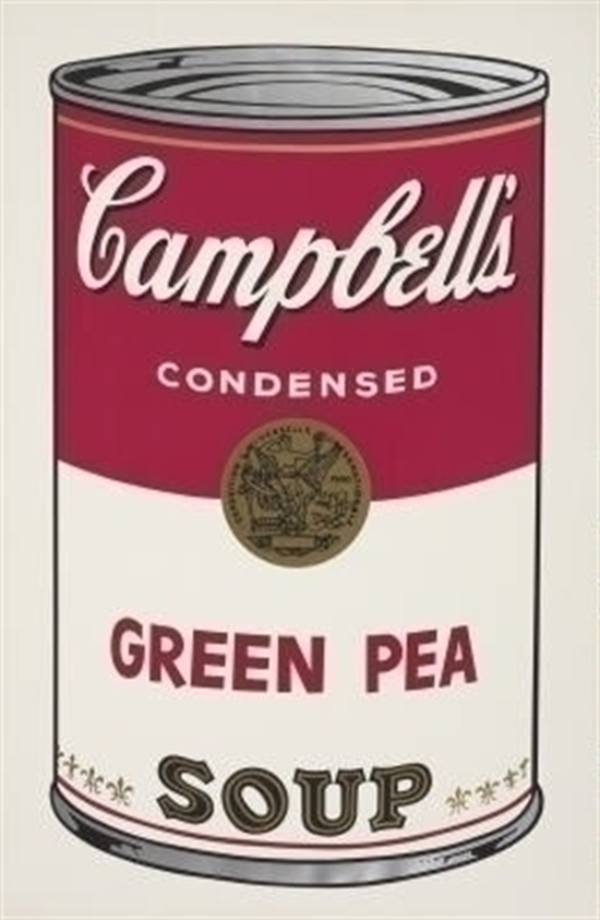 andy warhol green pea campbell's soup screenprint on paper
