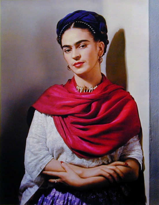 Frida Kahlo with Magenta Rebozo by Nickolas Muray on artnet Auctions