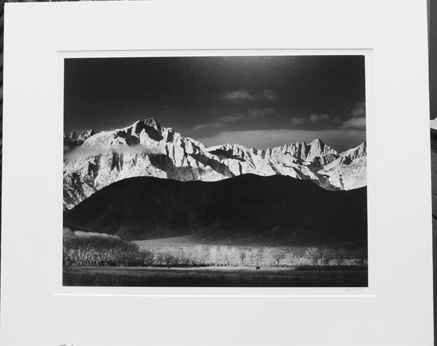 Winter Sunrise, Sierra Nevada, from Lone Pine, California by Ansel ...