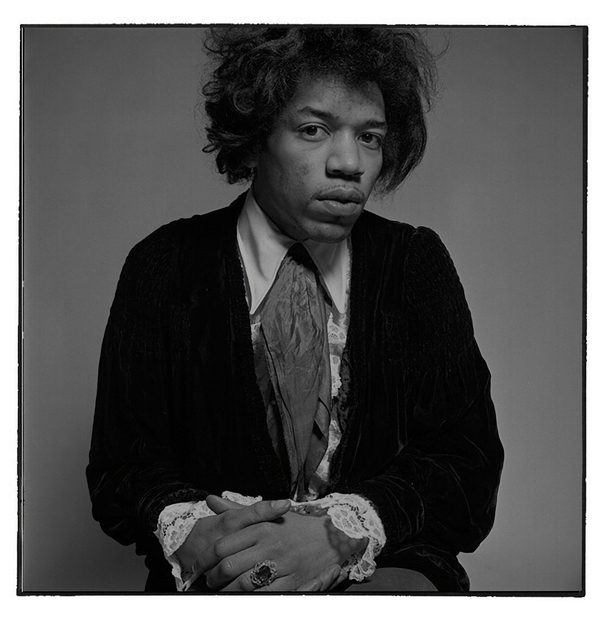 Jimi Hendrix, Hands and Cravat. Masons Yard.