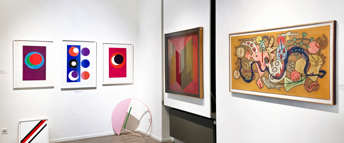 for HANS JÖRG GLATTFELDER IM SPANNUNGSFELD INTERNATIONALER GEOMETRISCHER KUNST UND EIN KONSTRUKTIVES MINIATURKABINETT exhibition