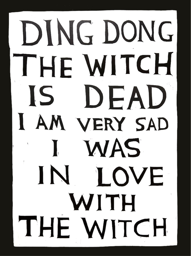 Linocut (Ding Dong The Witch Is Dead)