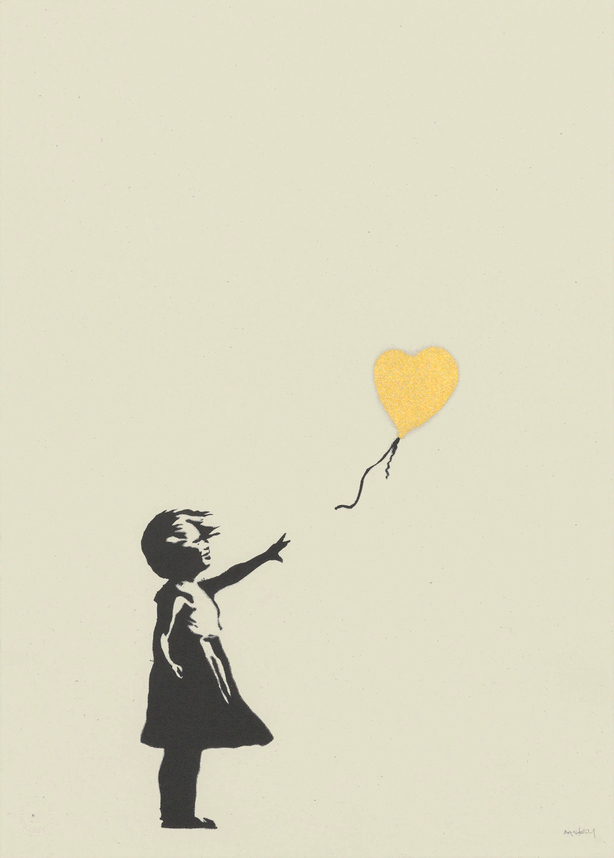 Girl with Balloon (Gold AP) - Signed