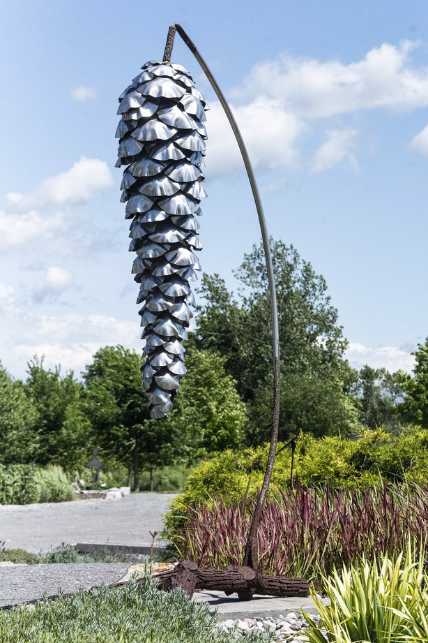 Pine Cone 23-254 - large, naturally rusted, Weathering steel, outdoor  sculpture by Floyd Elzinga on artnet