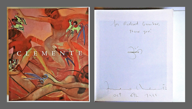 Clemente (Hand Signed by Francesco Clemente and inscribed with a small drawing)