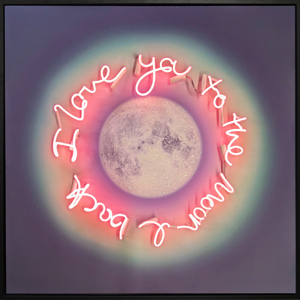 To The Moon & Back (Auric Moon) - Pink Neon