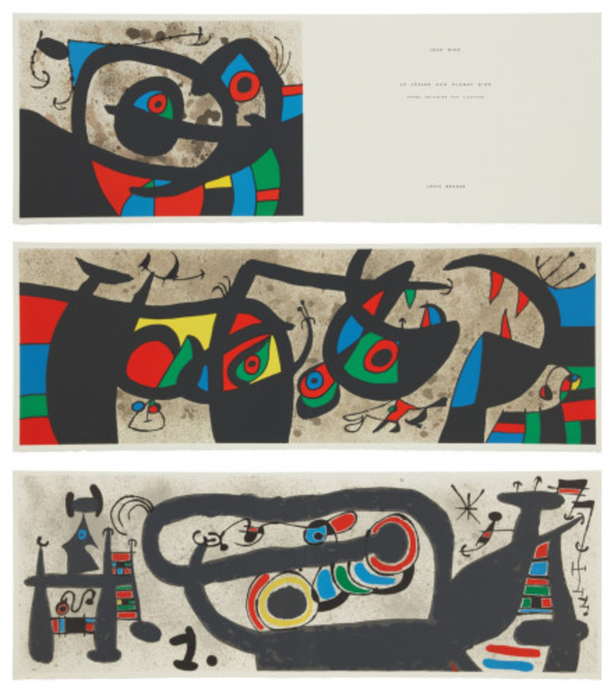 Joan Miro (1893-1983) Le lézard aux plumes d'or, planche 1 - 1971