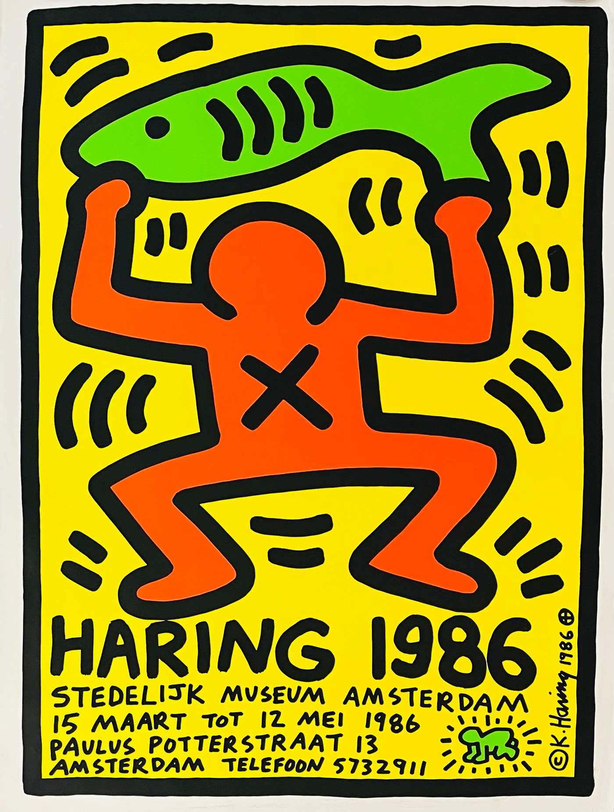 Keith Haring Stedelijk Museum 1986 (Keith Haring Stedelijk Museum poster 1986)